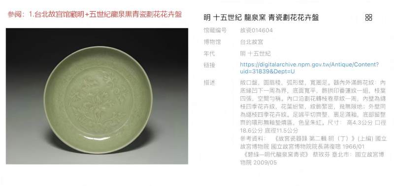 明永宣 龙泉青釉暗刻缠枝莲宝相花大盘 - 图8