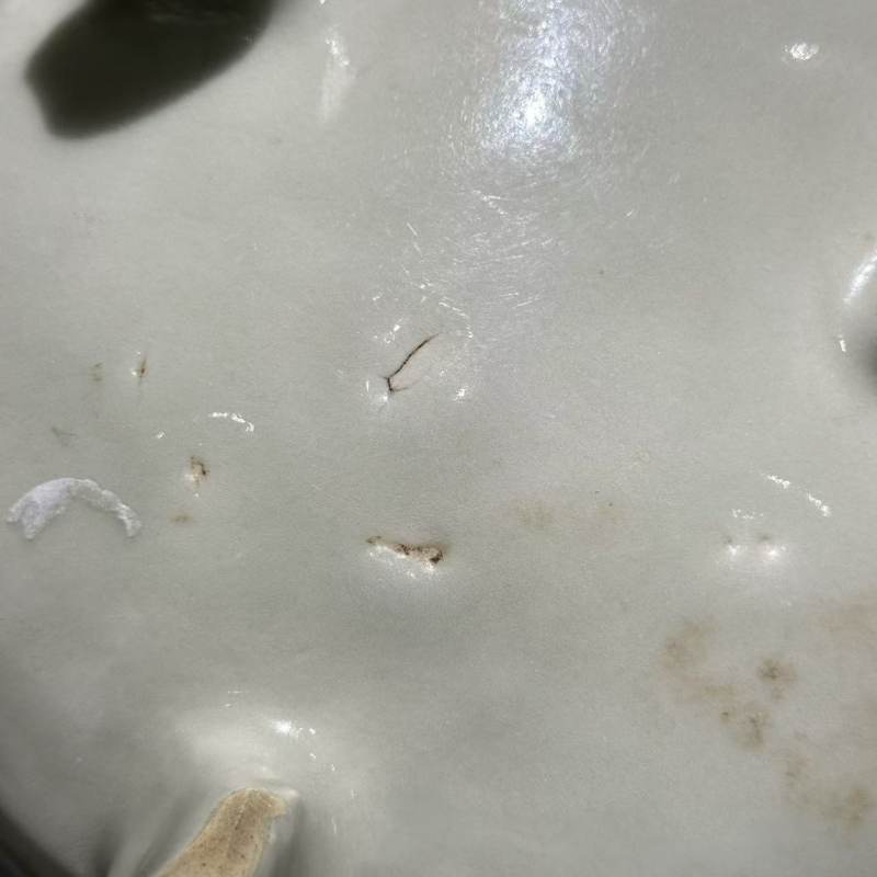 明代 月白釉兽足炉 - 图9
