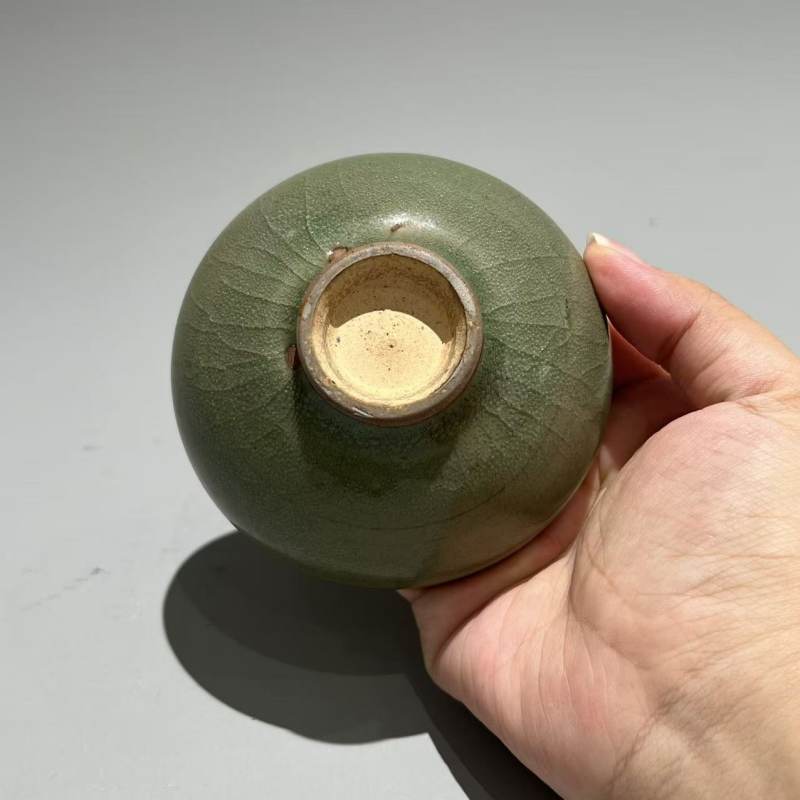 明代 青釉敛口杯 - 图4