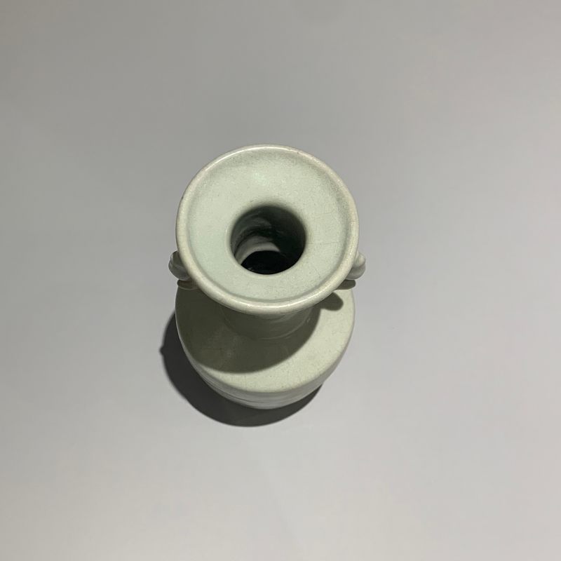 明代 龙泉窑青釉摩羯鱼耳瓶 - 图3