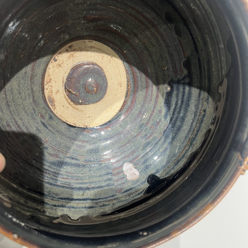 明代 黑釉铁锈花双系罐 - 图6