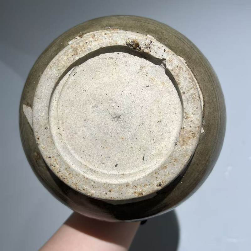 明代 黄釉刻花玉壶春瓶 - 图5