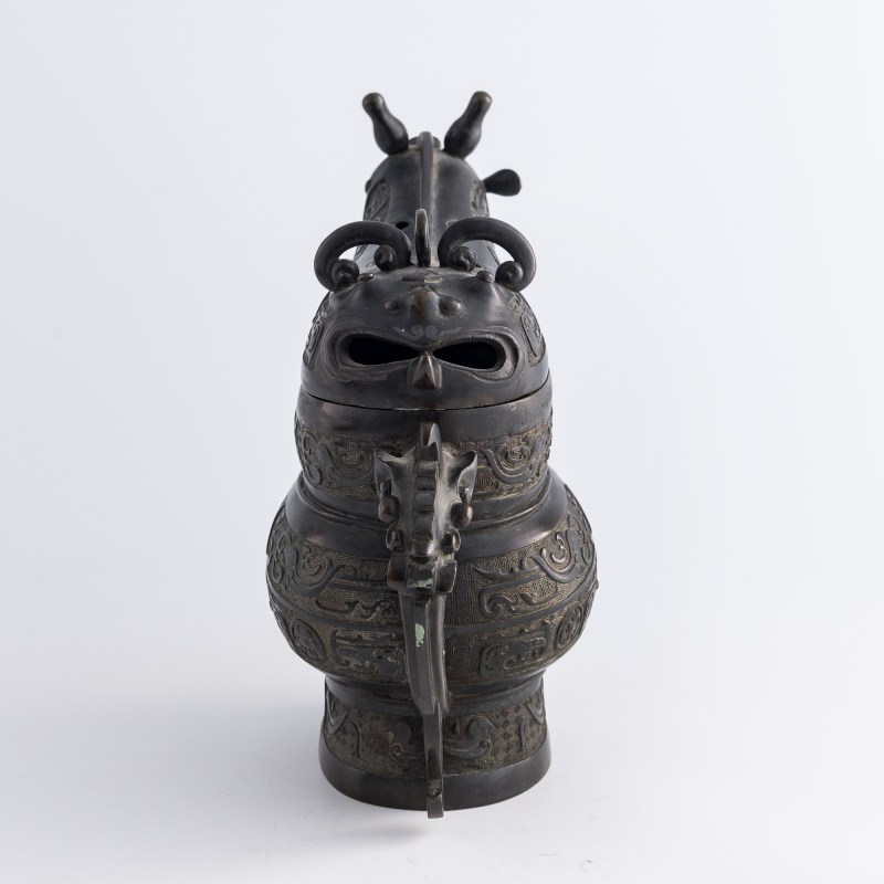 明代 銅饕鬄紋觥 | A Chinese bronze taotie-decorated gong vessel, Ming dynasty - 图5