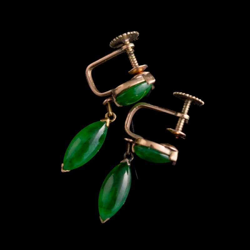 清代/民國 翡翠首飾五件 | Five Chinese jadeite jewelry items, Qing dynasty/Republic period - 图8