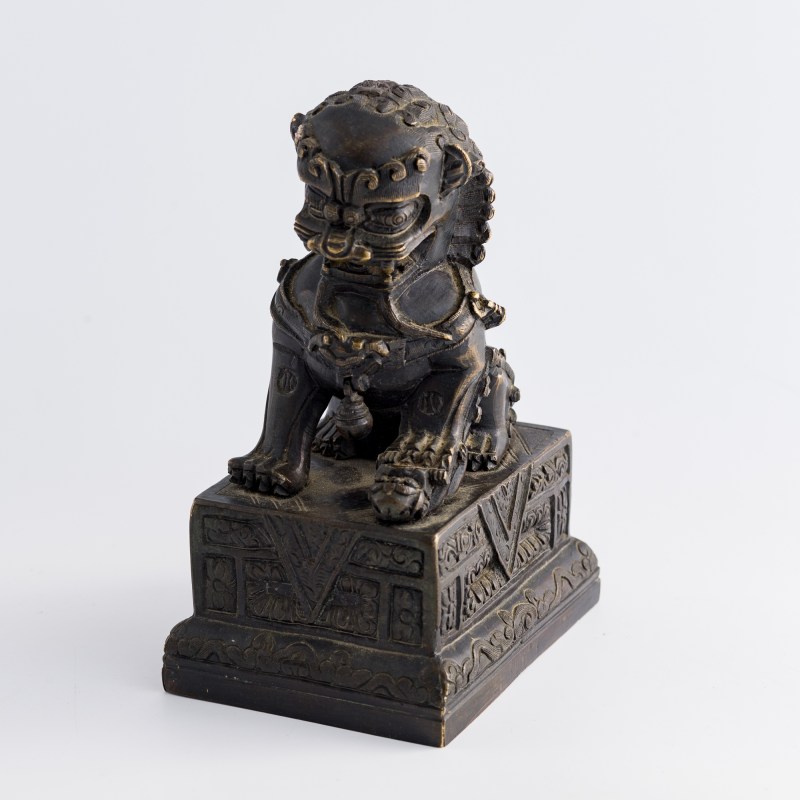 十九世紀早 銅京獅一對 | A pair of Chinese bronze Peking lions, early 19th century - 图7