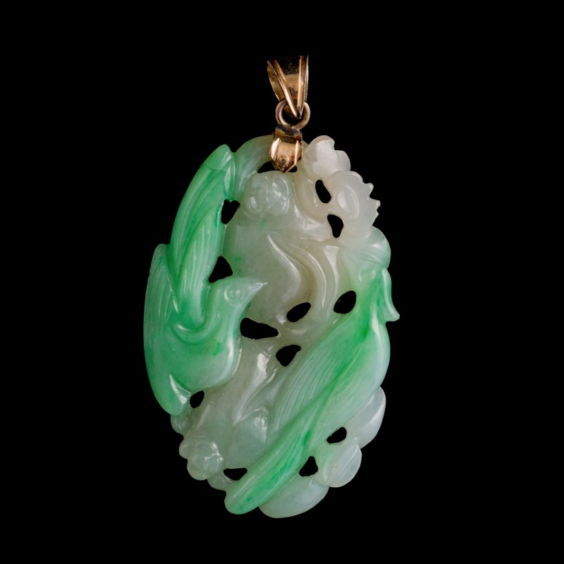 清代 翡翠佩飾兩件 | Two Chinese jadeite jewelry pieces, Qing dynasty - 图3