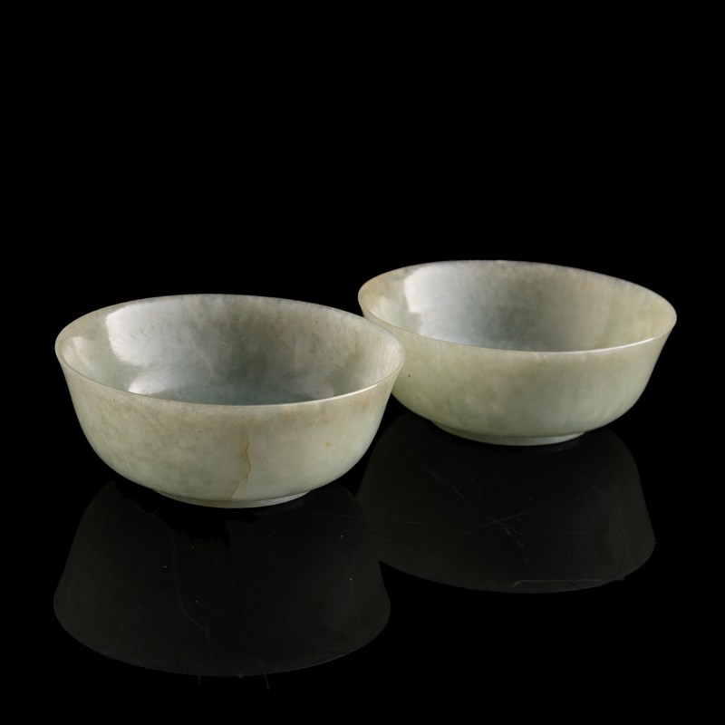 十八/十九世紀 玉碗一對 | A pair of Chinese jade bowls, 18th/19th century - 图6