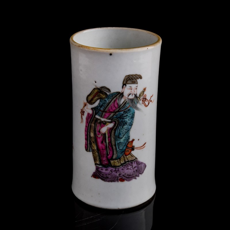 十九世紀早 粉彩八仙筆筒兩隻 | Two Chinese famille rose 'Eight Immortals' brushpots, early 19th century - 图6