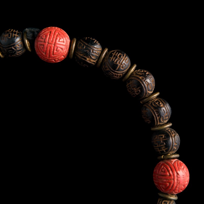十八/十九世紀 核雕玉佩串 | A Chinese carved nut and jade pendant necklace, 18th/19th century - 图9