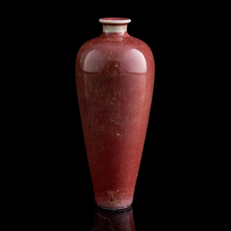 清代 豇豆紅梅瓶（附錦盒） | A Chinese peachbloom-glazed meiping vase, Qing dynasty - 图2