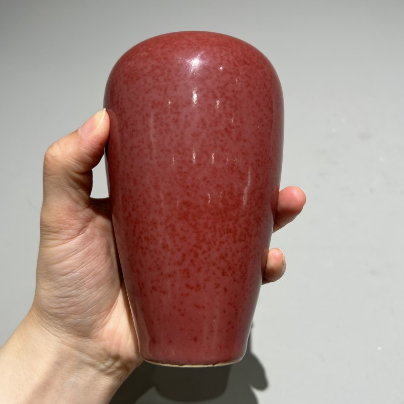 清代 豇豆红釉莱福尊 - 图6