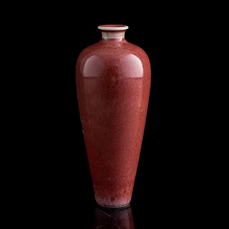 清代 豇豆紅梅瓶（附錦盒） | A Chinese peachbloom-glazed meiping vase, Qing dynasty - 图3