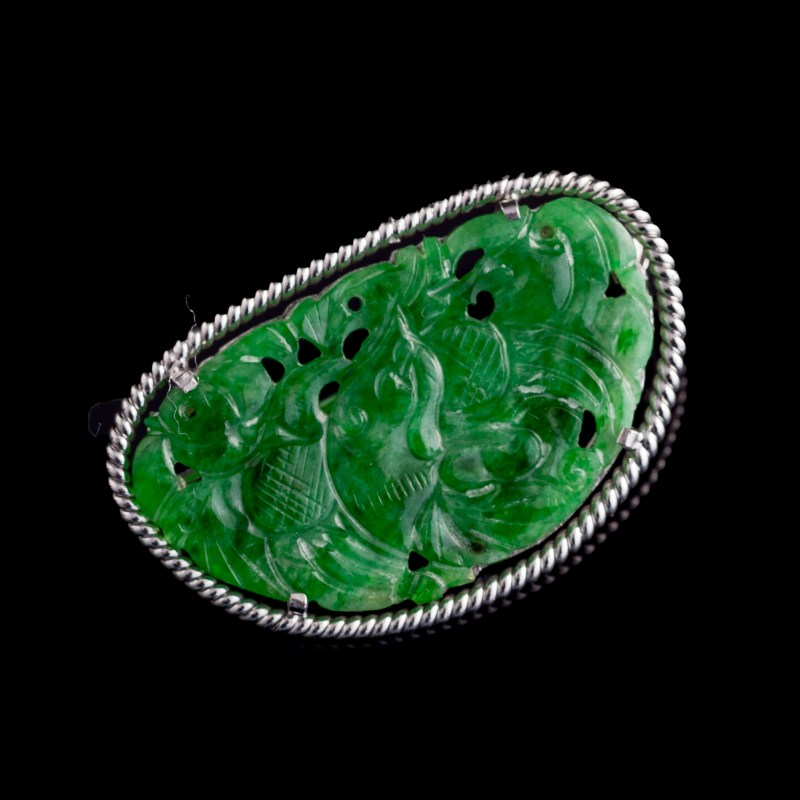 清代 翡翠佩飾兩件 | Two Chinese jadeite jewelry pieces, Qing dynasty - 图4