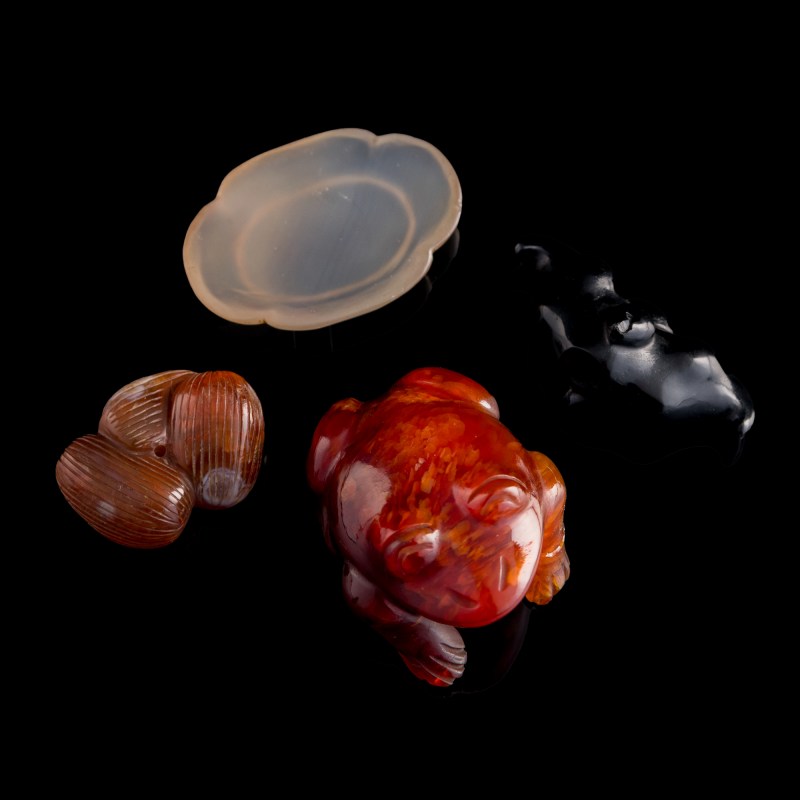 明代/清代 各式瑪瑙四件 | Four assorted Chinese agate objects, Ming/Qing dynasty - 图1