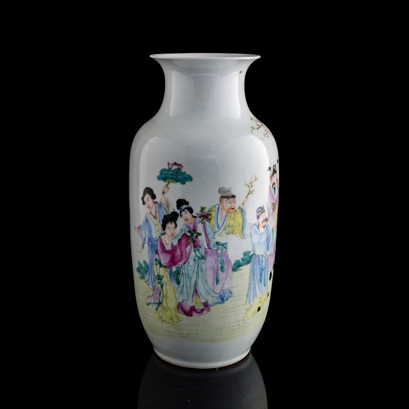 民國 粉彩人物燈籠瓶 | A Chinese famille rose figural lantern vase, Republic period - 图4