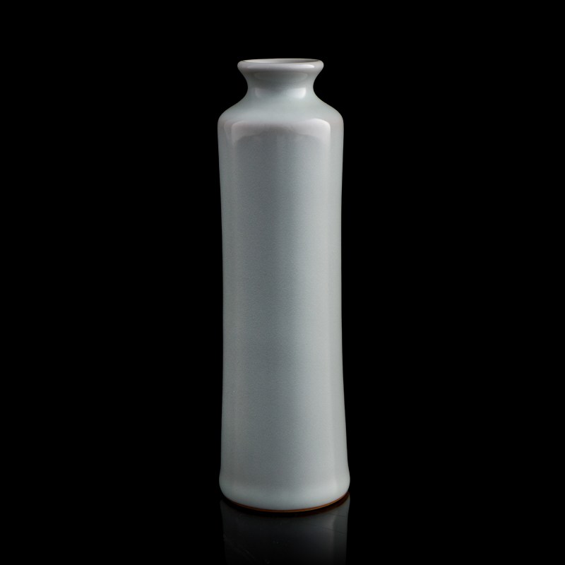 曉芳窑 天青釉筒瓶（附原盒及證書） | A Hsiao Fang kiln sky-blue-glazed sleeve vase, Modern - 图3