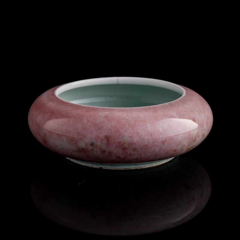 清代 豇豆紅鏜鑼洗（附發票掃描件） | A Chinese peachbloom-glazed tangluo washer, Qing dynasty - 图1