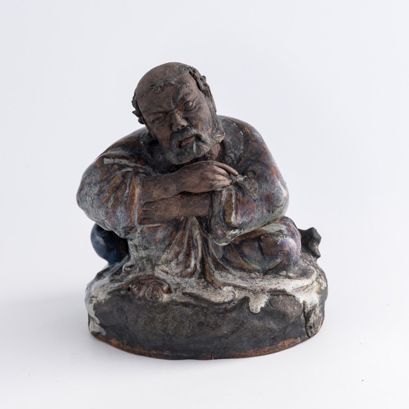 清代 石灣窑達摩坐像 | A Chinese Shiwan seated figure of Bodhidharma, Qing dynasty - 图2