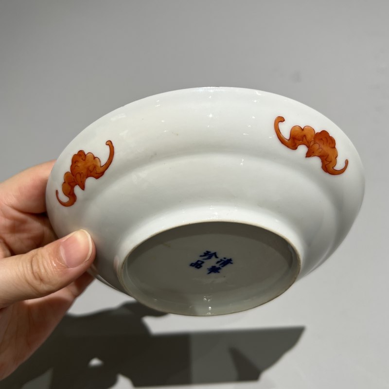 清光绪 清华珍品款松鹤延年纹盘一对 - 图13