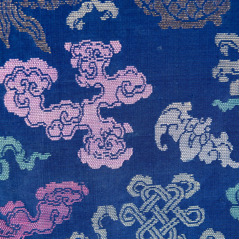 十九世紀 藍地織錦龍袍 | A Chinese blue-ground brocade dragon robe, 19th century - 图9