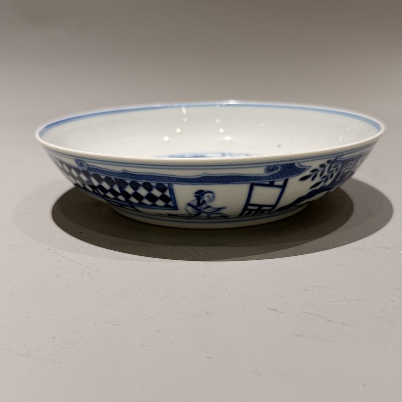 清光绪 青花岁寒三友图盘 - 图5