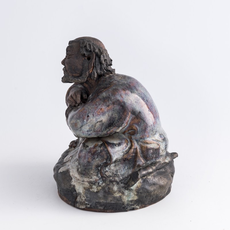 清代 石灣窑達摩坐像 | A Chinese Shiwan seated figure of Bodhidharma, Qing dynasty - 图3