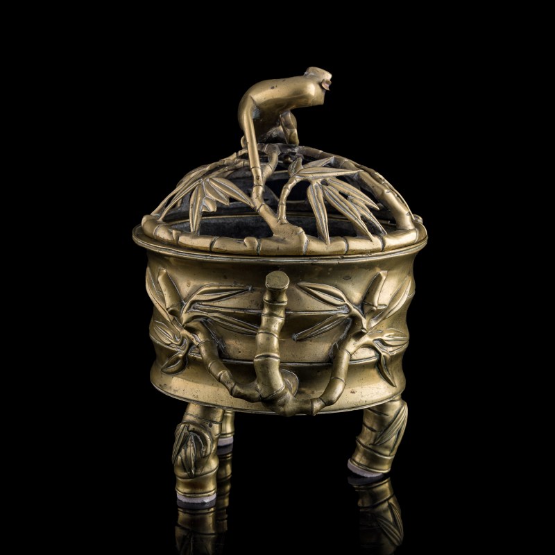 十九世紀 銅竹節形熏爐 | A Chinese bronze bamboo-form censer, 19th century - 图4
