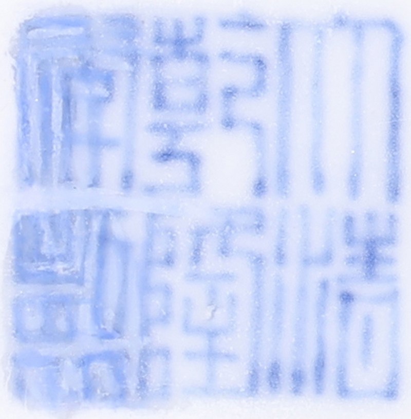 清乾隆 青花斗胭脂缠枝莲纹盘 - 图3