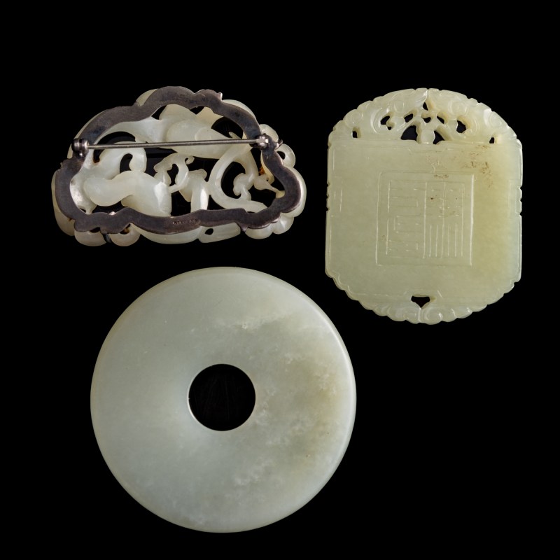 明代/清代 各式玉件三件 | Three assorted Chinese jade carvings, Ming/Qing dynasty - 图2