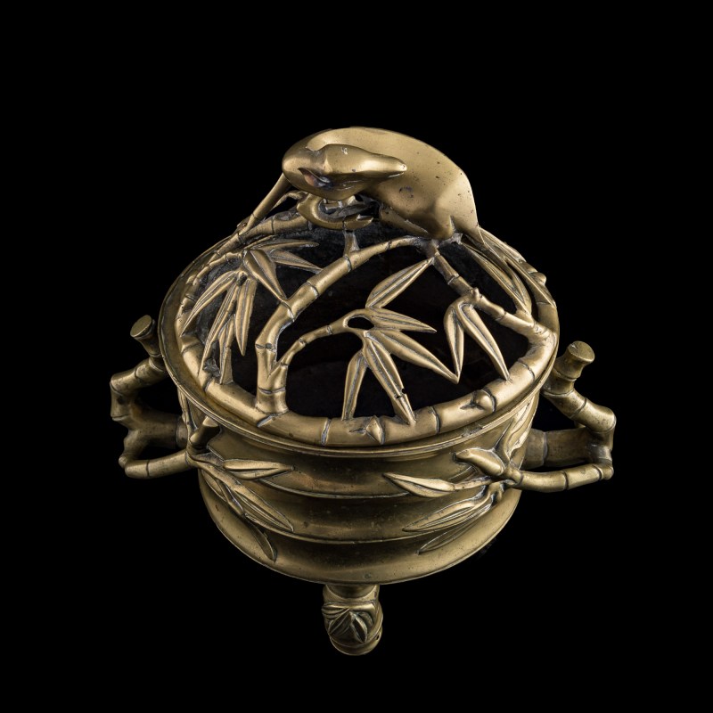 十九世紀 銅竹節形熏爐 | A Chinese bronze bamboo-form censer, 19th century - 图5