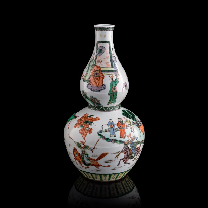 十九世紀 五彩人物葫蘆瓶 | A Chinese wucai 'figural' double-gourd vase, 19th century - 图2