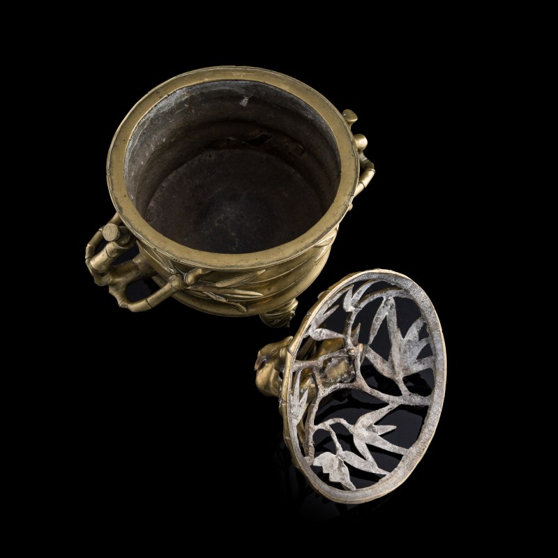 十九世紀 銅竹節形熏爐 | A Chinese bronze bamboo-form censer, 19th century - 图6