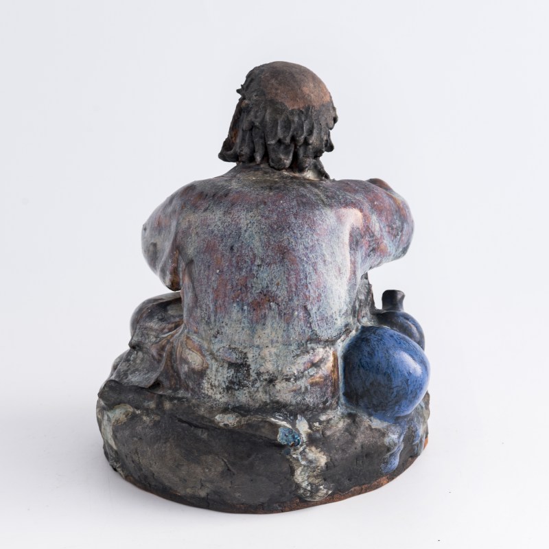 清代 石灣窑達摩坐像 | A Chinese Shiwan seated figure of Bodhidharma, Qing dynasty - 图4