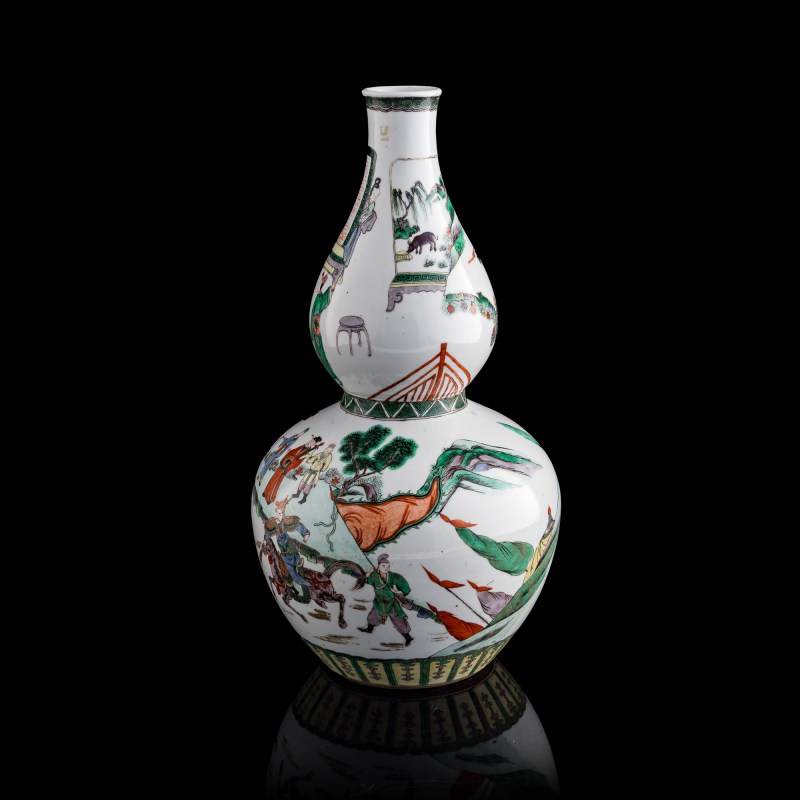十九世紀 五彩人物葫蘆瓶 | A Chinese wucai 'figural' double-gourd vase, 19th century - 图3