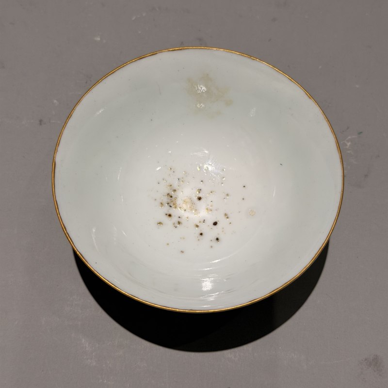 清光绪 粉彩松鹤延年图斗笠盏 - 图5