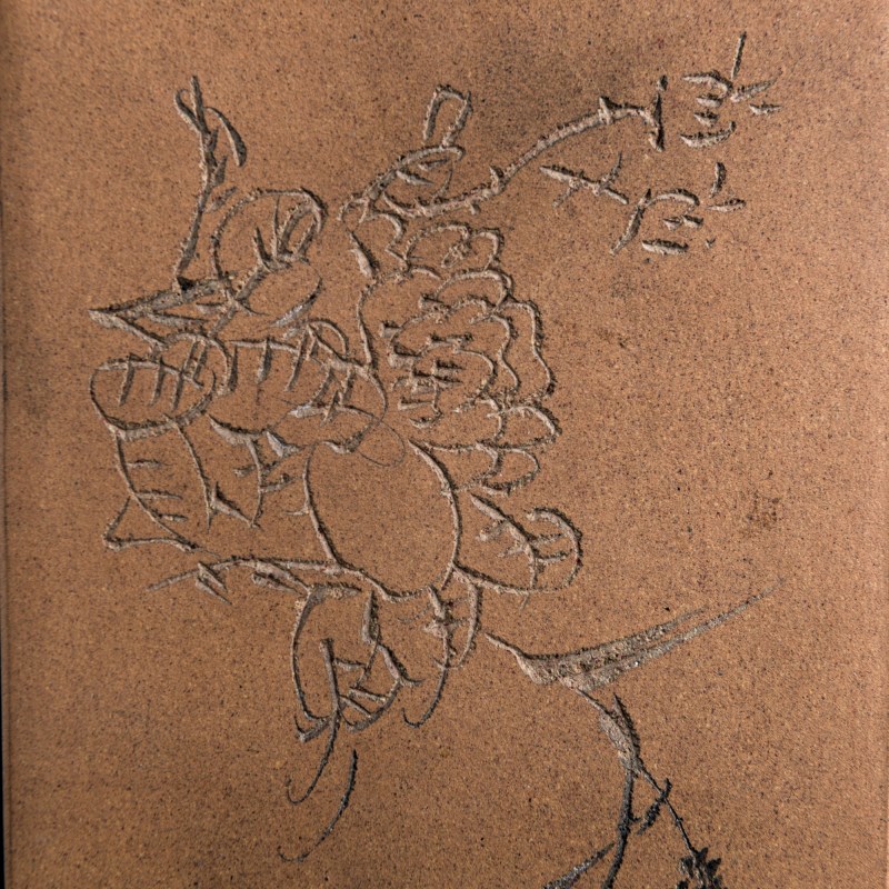 民國 段泥花卉詩文四方磚形壺 | A Chinese Duanni 'floral' and 'inscription' teapot, Republic period - 图9