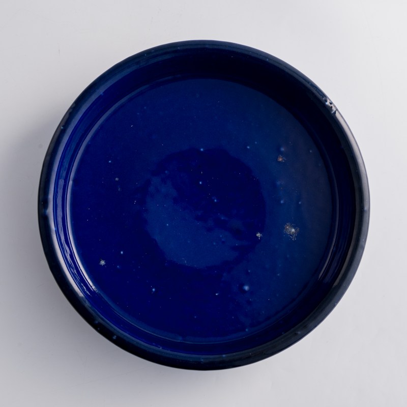 民國 祭藍釉筆洗（附木座） | A Chinese sacrificial-blue-glazed brush washer, Republic period - 图7