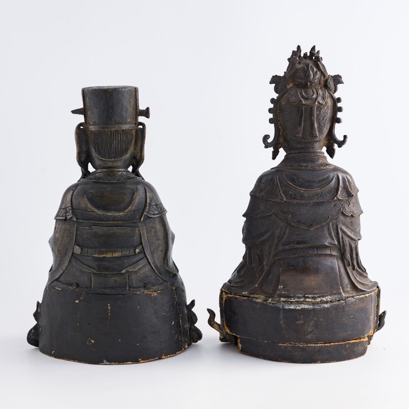 明代 銅造像兩尊 | Two Chinese bronze figures, Ming dynasty - 图3