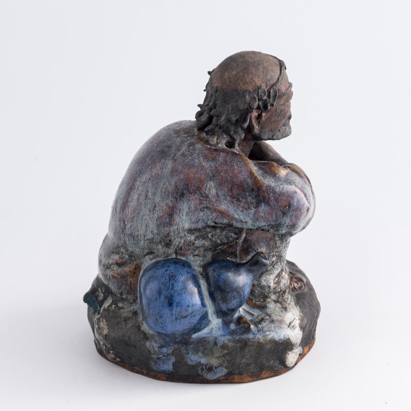 清代 石灣窑達摩坐像 | A Chinese Shiwan seated figure of Bodhidharma, Qing dynasty - 图5