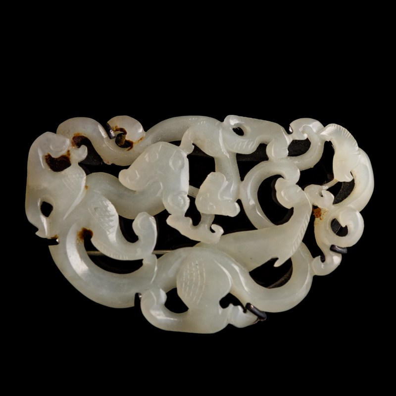 明代/清代 各式玉件三件 | Three assorted Chinese jade carvings, Ming/Qing dynasty - 图6