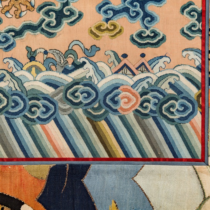 十九世紀早 緙絲龍紋綉片 | A Chinese kesi dragon panel, early 19th century - 图5