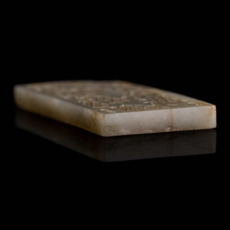 明代 白玉鏤雕雲鶴帶板 | A Chinese white jade openwork 'clouds and cranes' belt plaque, Ming dynasty - 图8