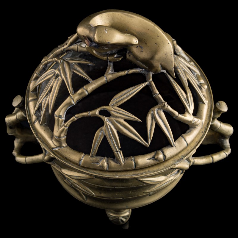 十九世紀 銅竹節形熏爐 | A Chinese bronze bamboo-form censer, 19th century - 图9
