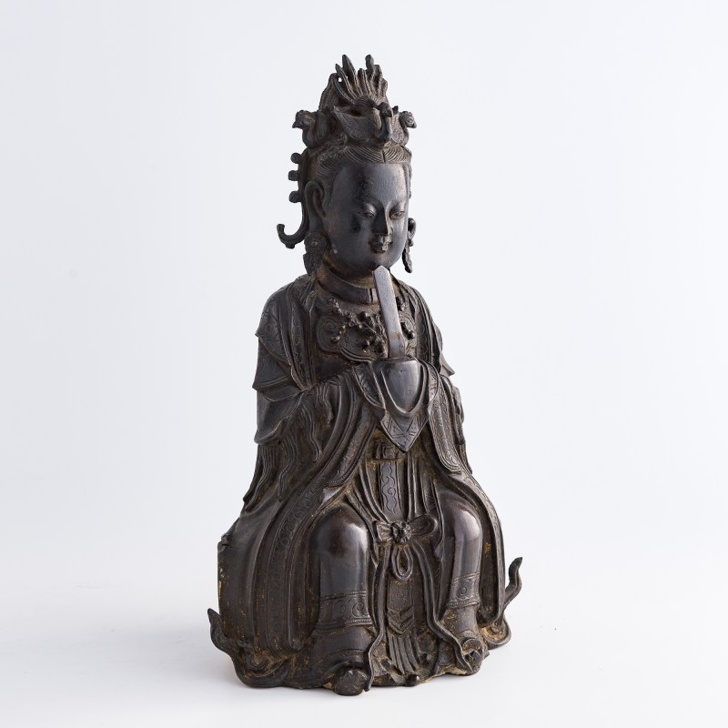 明代 銅造像兩尊 | Two Chinese bronze figures, Ming dynasty - 图5