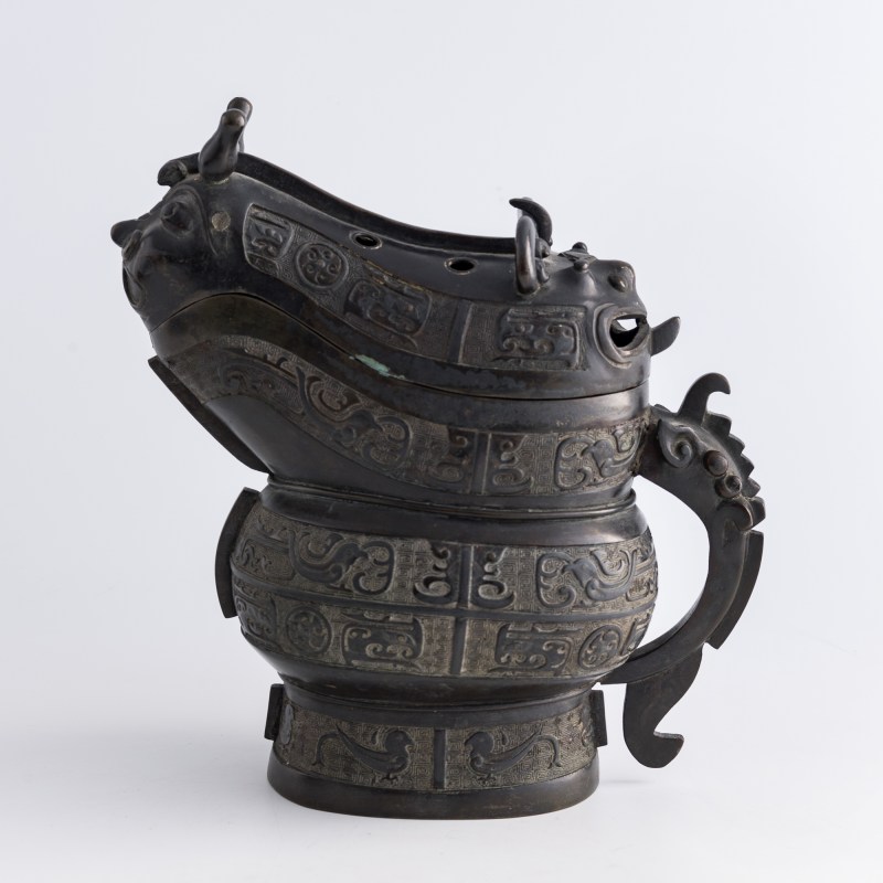 明代 銅饕鬄紋觥 | A Chinese bronze taotie-decorated gong vessel, Ming dynasty - 图4