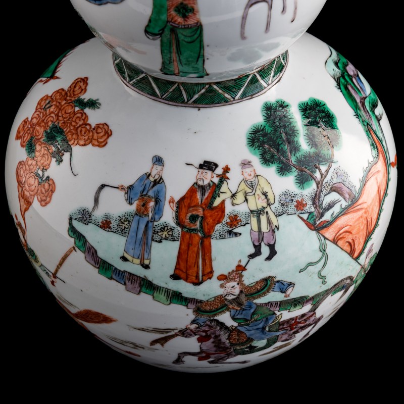 十九世紀 五彩人物葫蘆瓶 | A Chinese wucai 'figural' double-gourd vase, 19th century - 图8