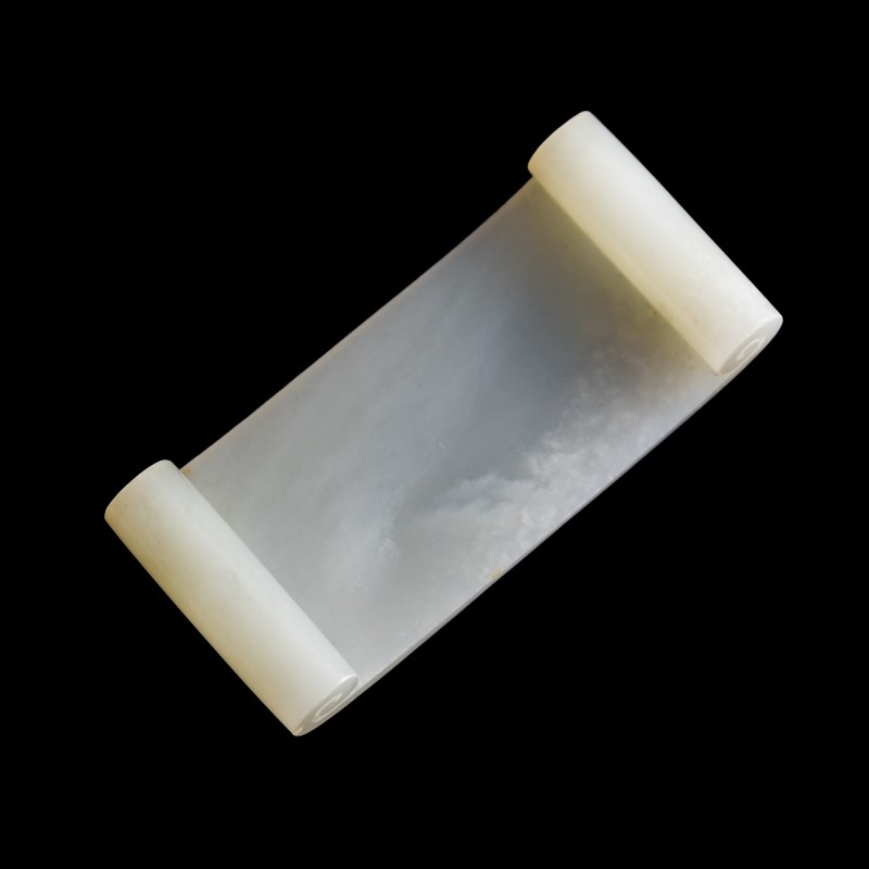 十八世紀 白玉墨床 | A Chinese white jade inkstick rest, 18th century - 图6