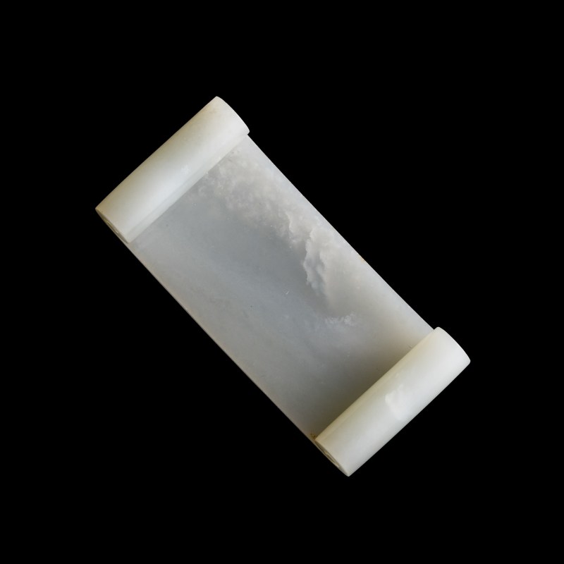 十八世紀 白玉墨床 | A Chinese white jade inkstick rest, 18th century - 图7