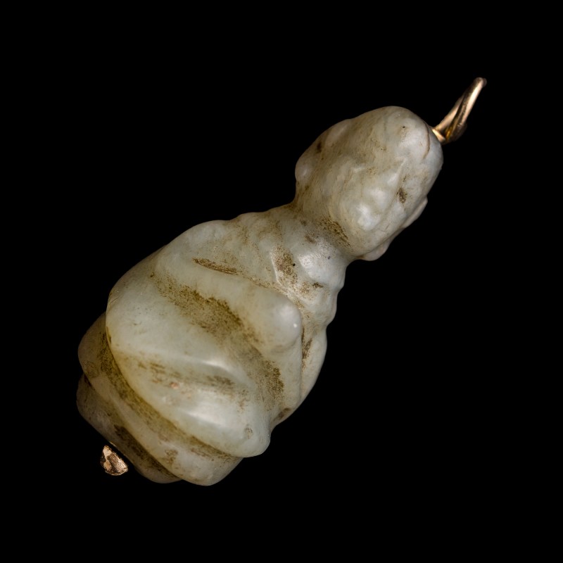 明代/清代 玉雕童子兩個 | Two Chinese carved jade boys, Ming/Qing dynasty - 图6