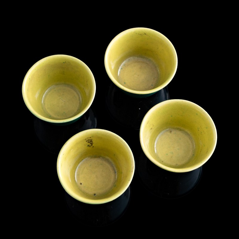 十八/十九世紀 綠釉杯四隻一套 | A set of four Chinese green-glazed cups, 18th/19th century - 图5